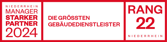 Niederrhein Manager – starker Partner 2024, Rang 22 der größten Gebäudedienstleister